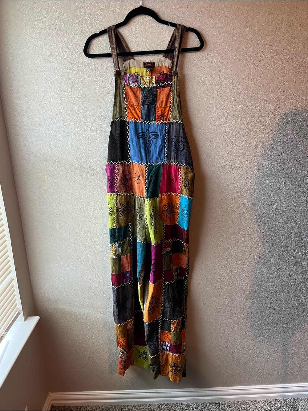 Boho Patchwork Multicolor Jumpsuit Rising International Size XL Indie Festival
